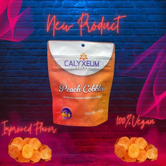Photograph of product: Calyxeum - Gummies - Peach Cobbler - 200mg