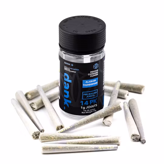 Photograph of product: Dank Alaskan Thunderfuck Preroll 14pk