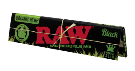 Photograph of product: Raw Black Organic - King Size Slim Rolling Papers