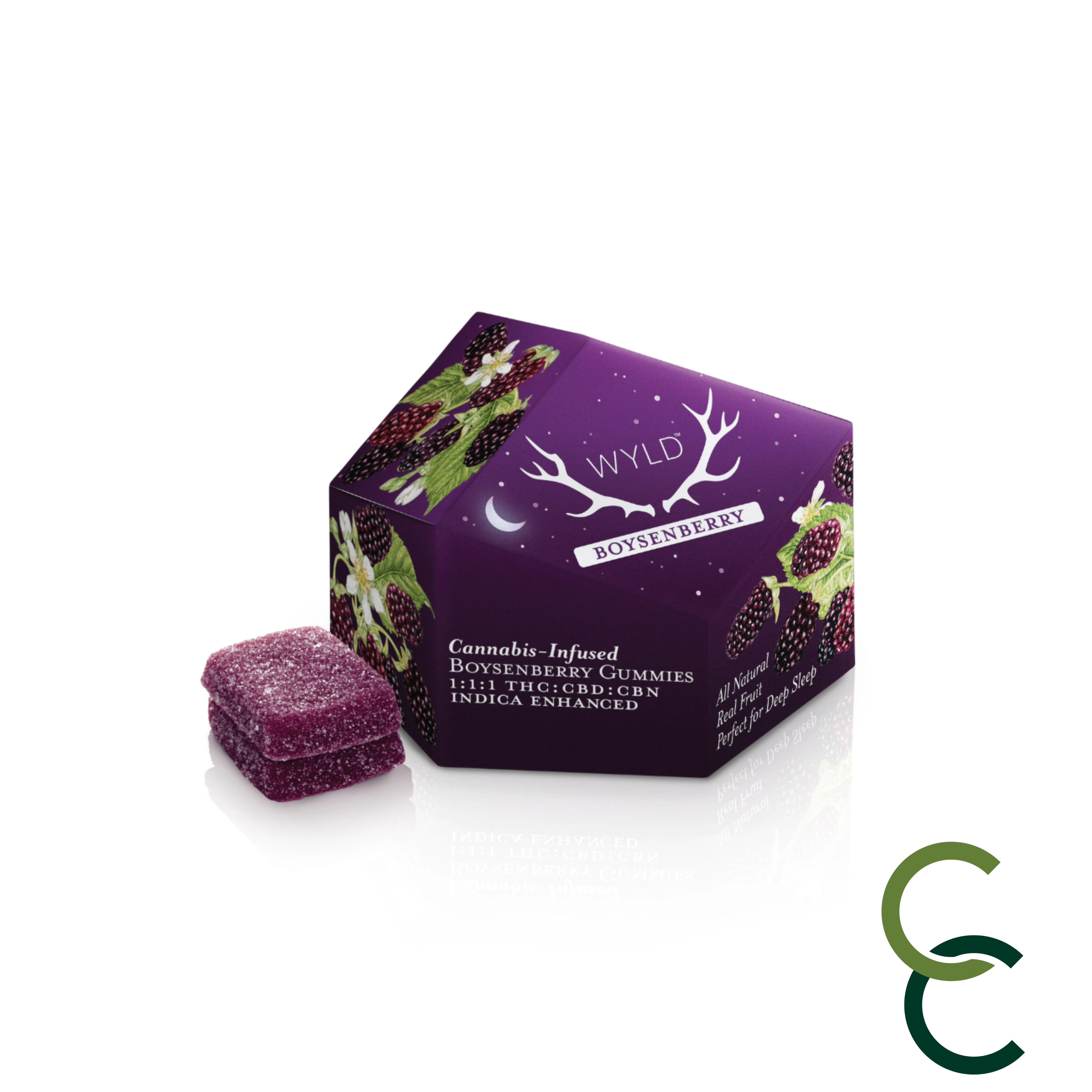 Photograph of product: Boysenberry Gummies - Oui'd - 1:1:1 (TH-oui:CBD:CBN)