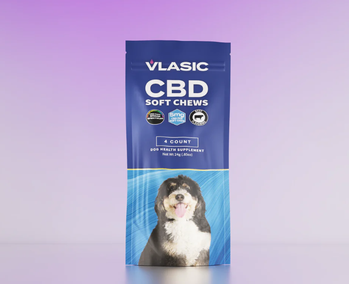 Photograph of product: Vlasic Labs - Dog Chews - 5mg CBD - 4pk - Salmon