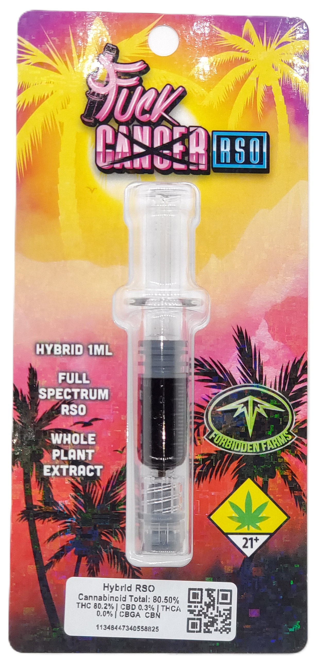 Photograph of product: Fuck Cancer CON Hybrid RSO 1g