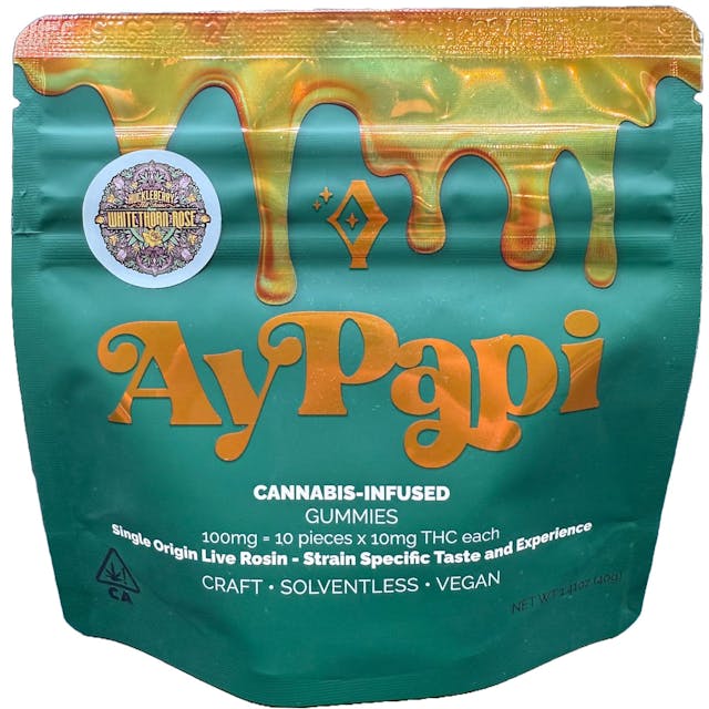 Photograph of product: Whitethorn Rose Live Rosin Gummies - 