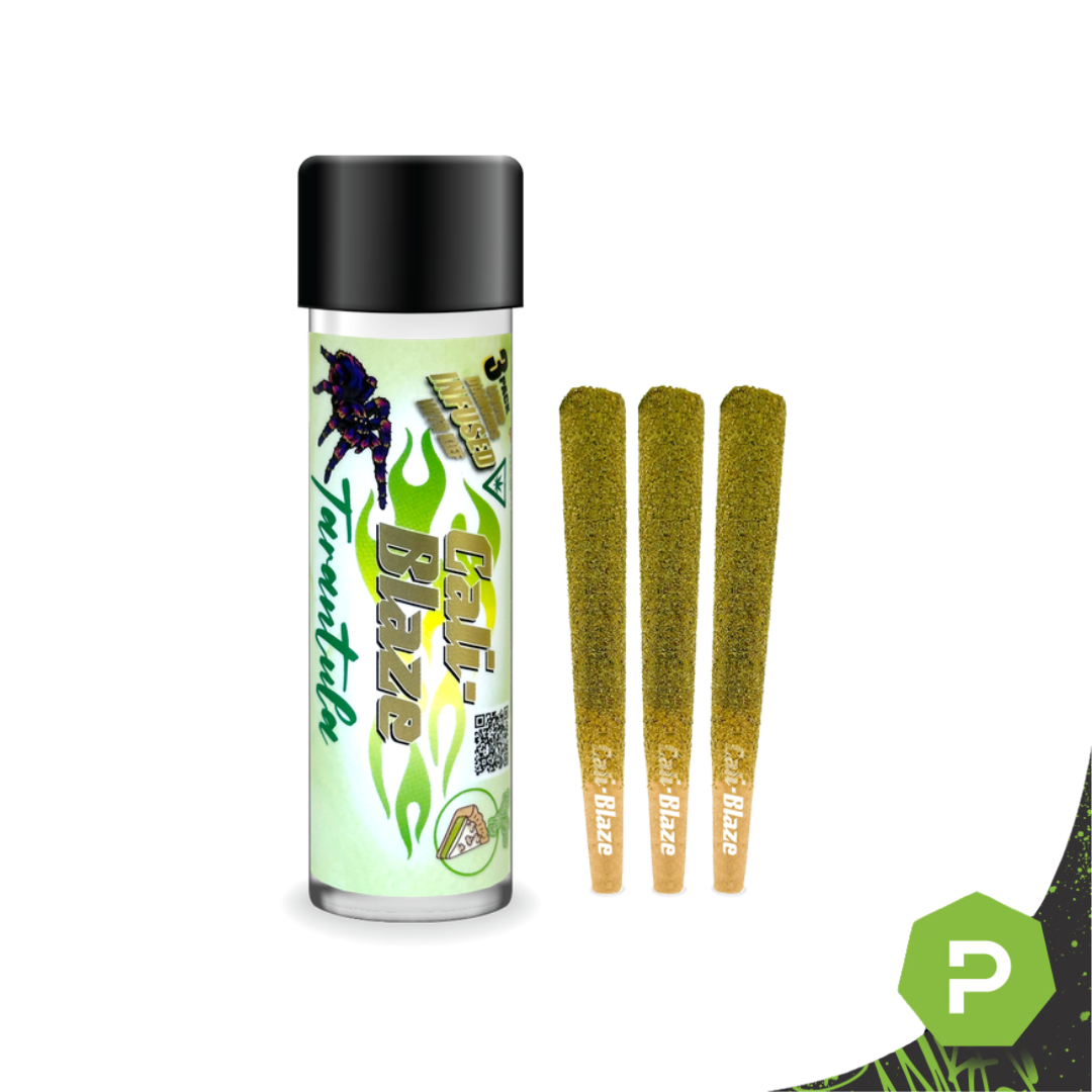Photograph of product: Cali Blaze | 2.25g Infused Preroll 3pk | Key Lime Pie