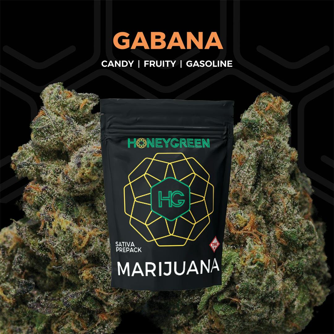 Photograph of product: HONEY GREEN 3.5G GABANA PRE-PACK