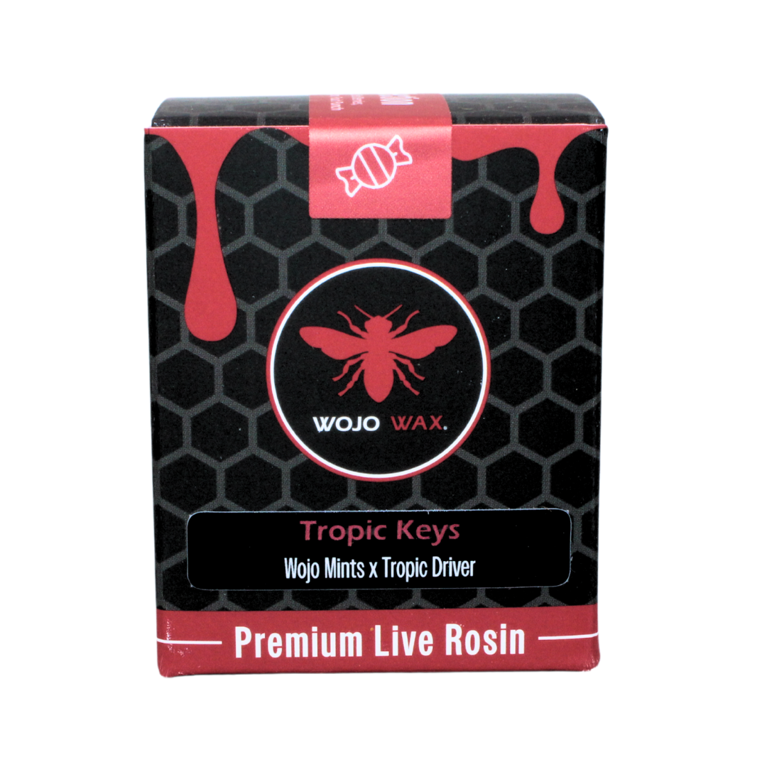 Photograph of product: WOJO CO - 1g Live Rosin - Tropic Keys
