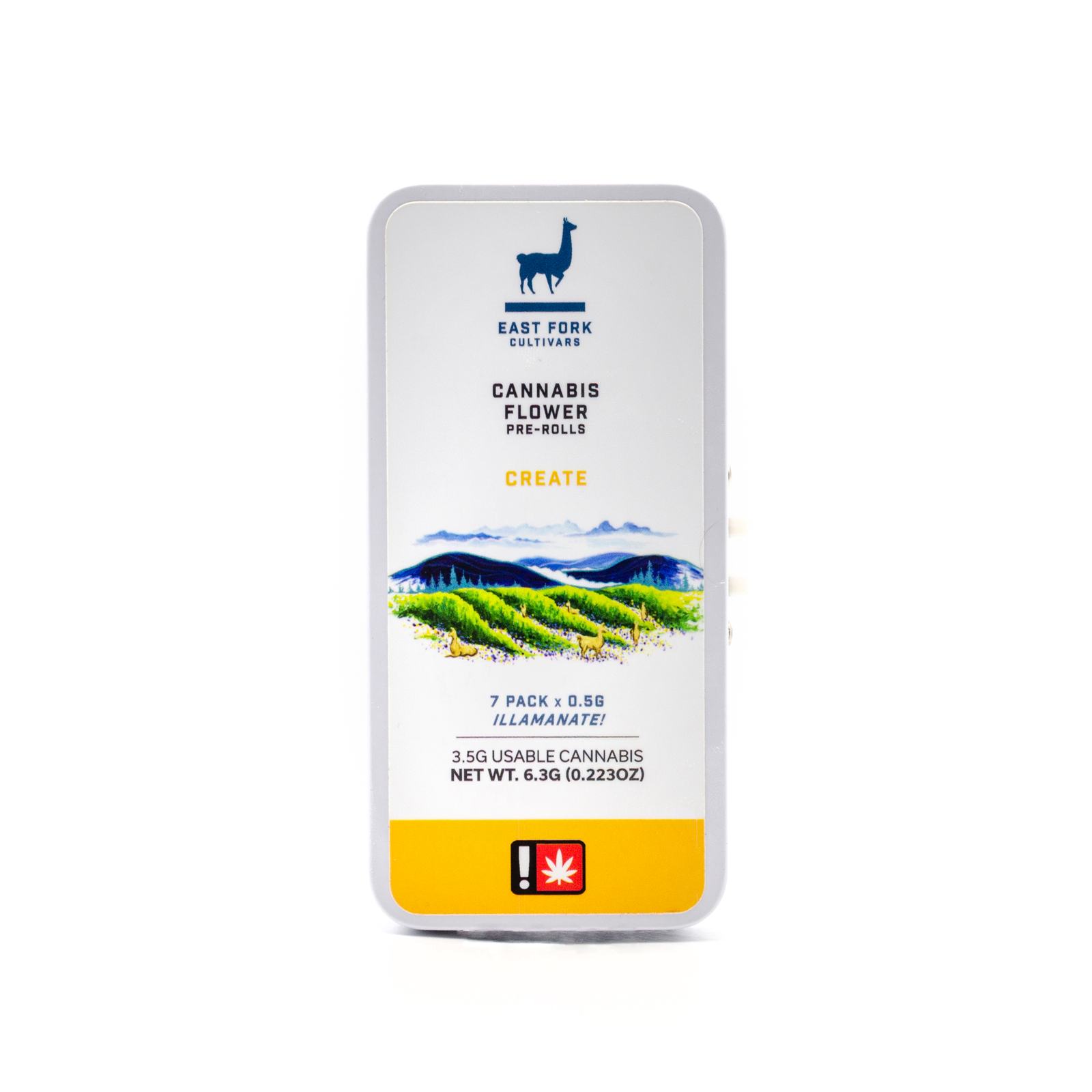 Photograph of product: East Fork Cultivars - Llama King - Create .5G Preroll 7PK