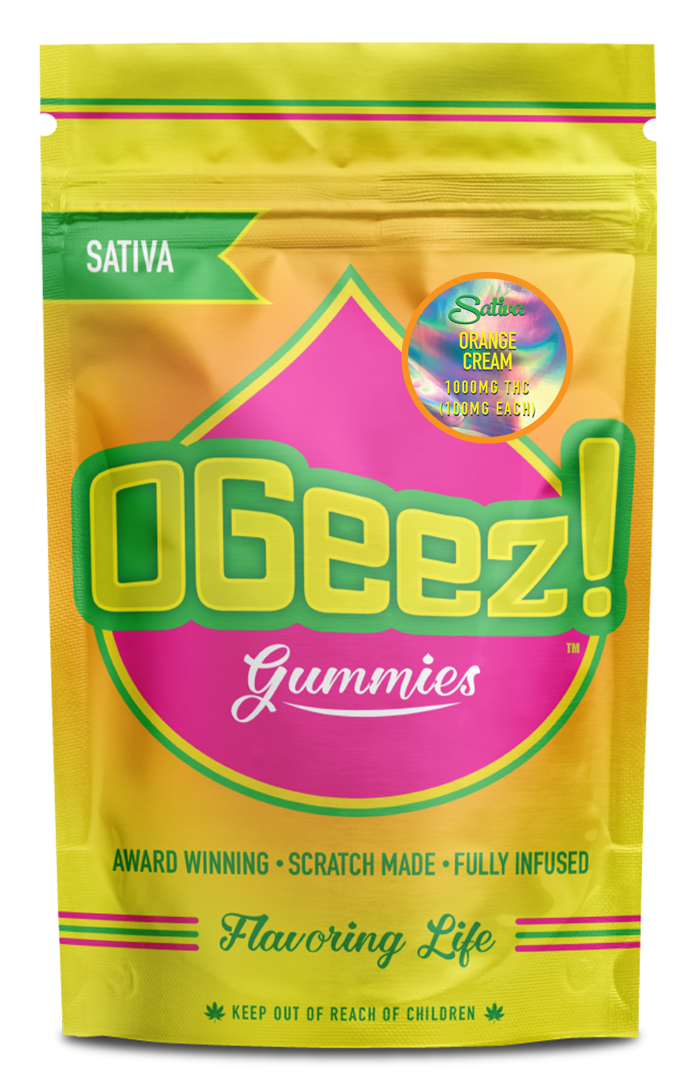 Photograph of Product: *MED ONLY* OGEEZ! Gummies Orange Creamsicle Sativa