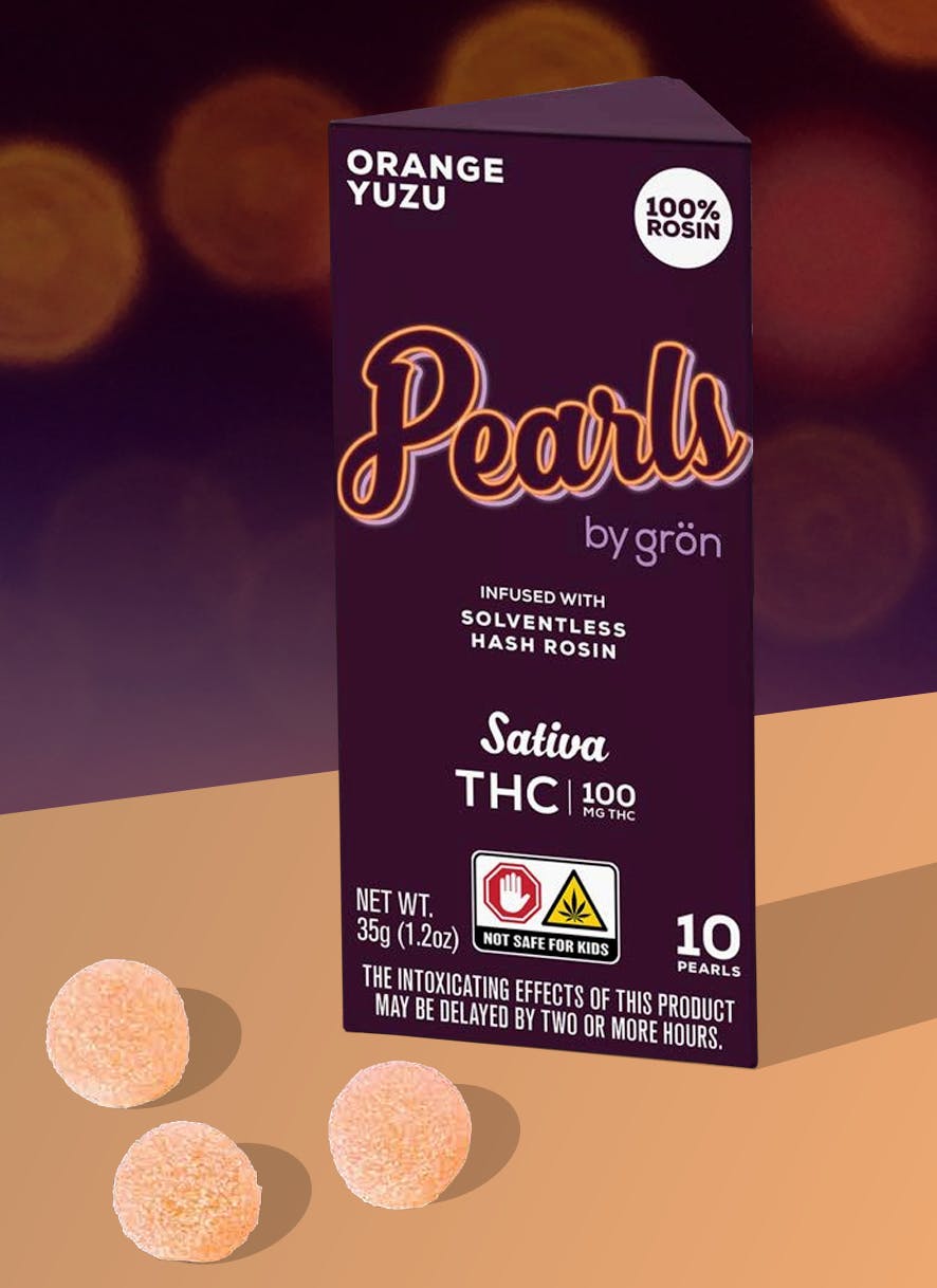 Photograph of product: Pearls: Orange Yuzu: Rosin 100mg