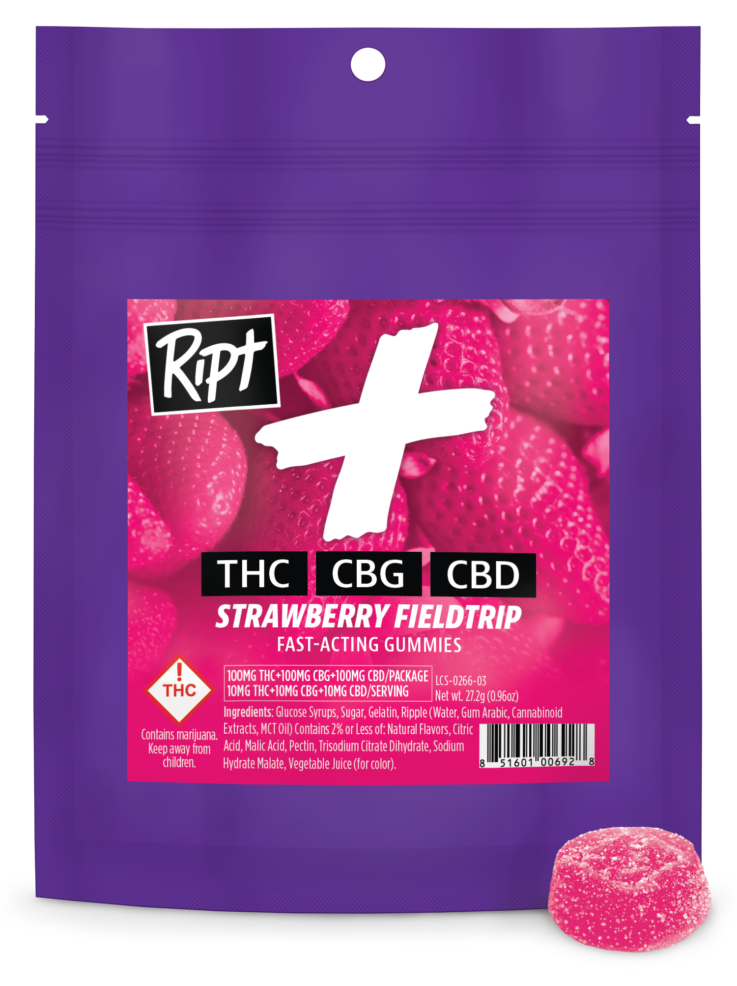 Photograph of product: Ript | PLUS | Strawberry Fields