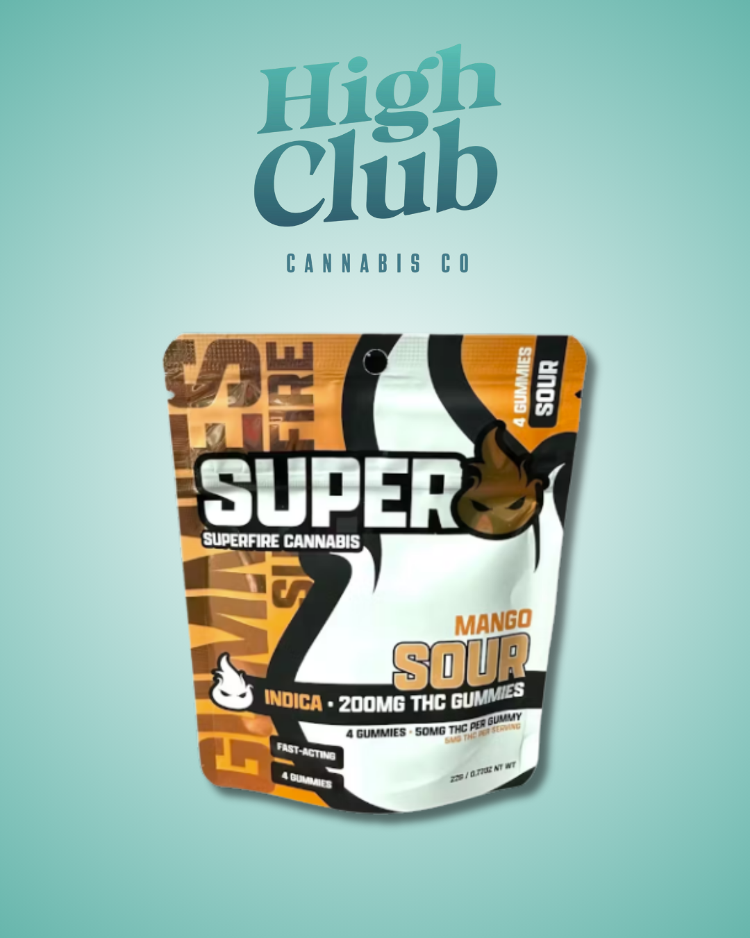 Photograph of product: 200mg Superfire Edible | Sour Mango