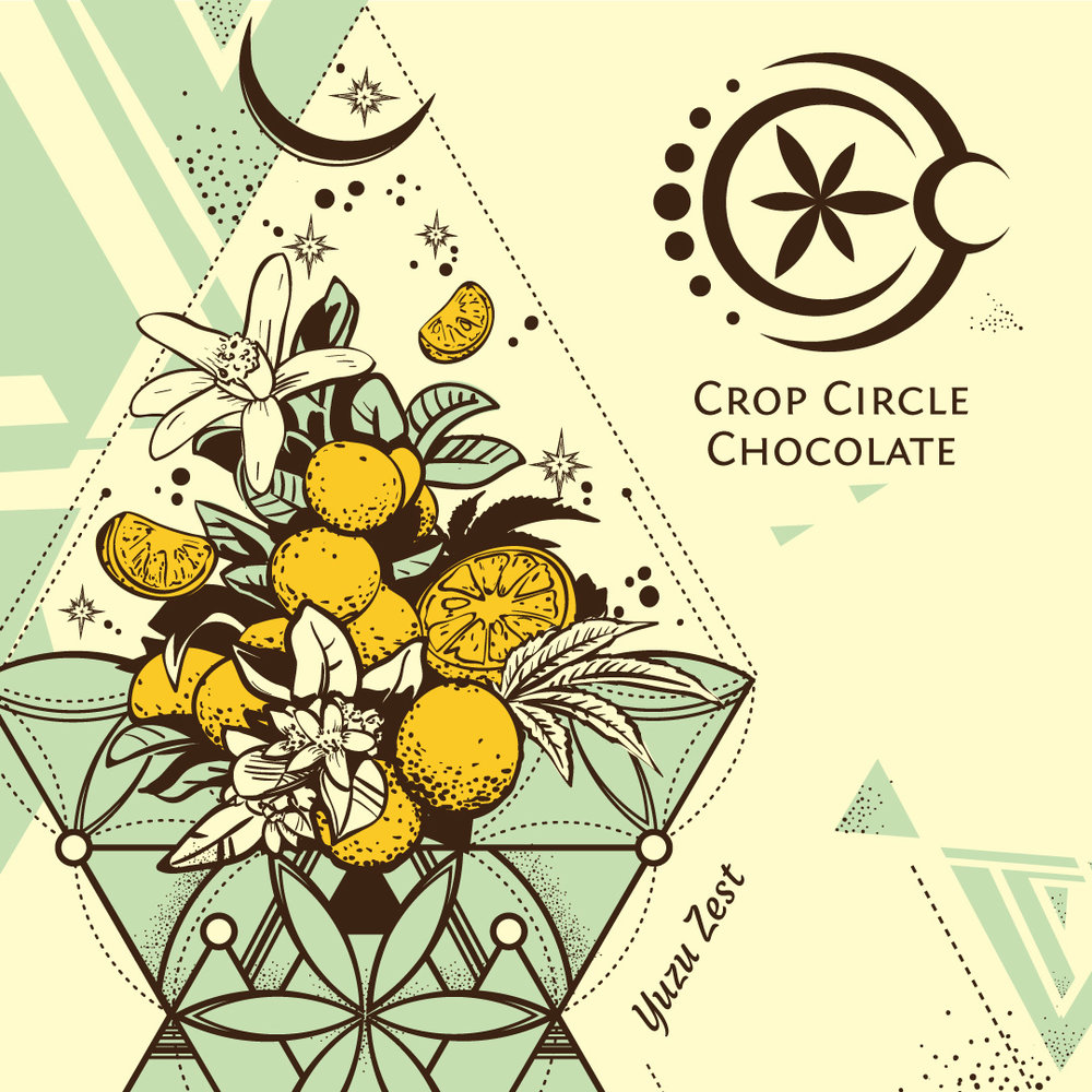 Photograph of product: CROP CIRCLE | 5PC ROSIN TRUFFLES | CITRUS SAVORZ | ORANGE YUZU | 100MG