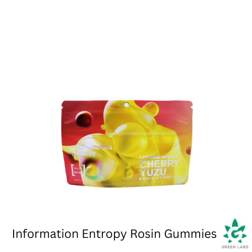 Photograph of product: (REC) Information Entropy 200mg Rosin Gummies - Cherry Yuzu