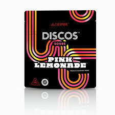 Photograph of product: Evermore Discos (100mg) 10ct Sour Pink Lemonade