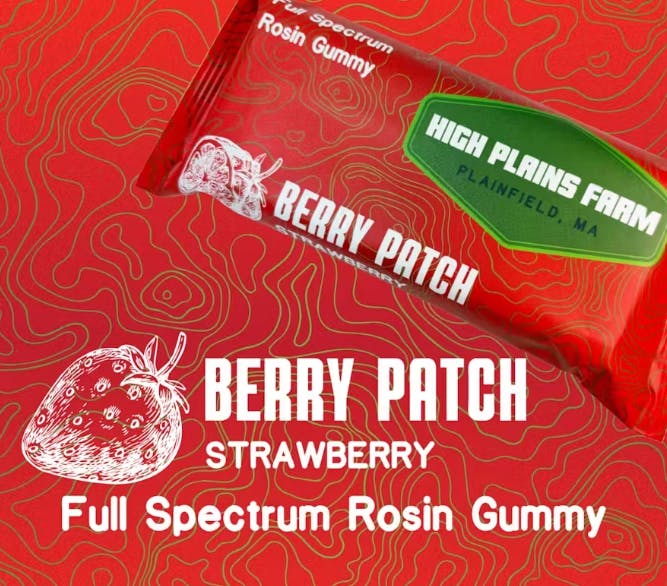 Photograph of product: High Plains Farms: Berry Patch - 100mg au chocolat Rosin Gummies - 