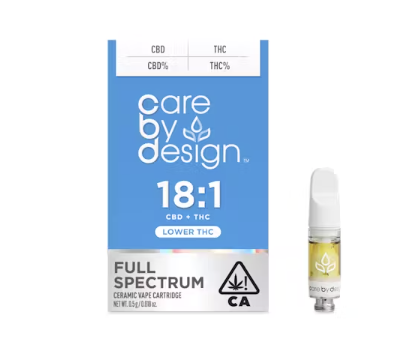 Photograph of product: 18:1 Full Spectrum CBD CARTRIDGE 1g - Care By Design