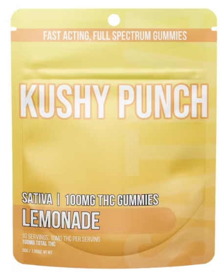 Photograph of product: Kushy Punch - Lemonade - 10ct Gummies