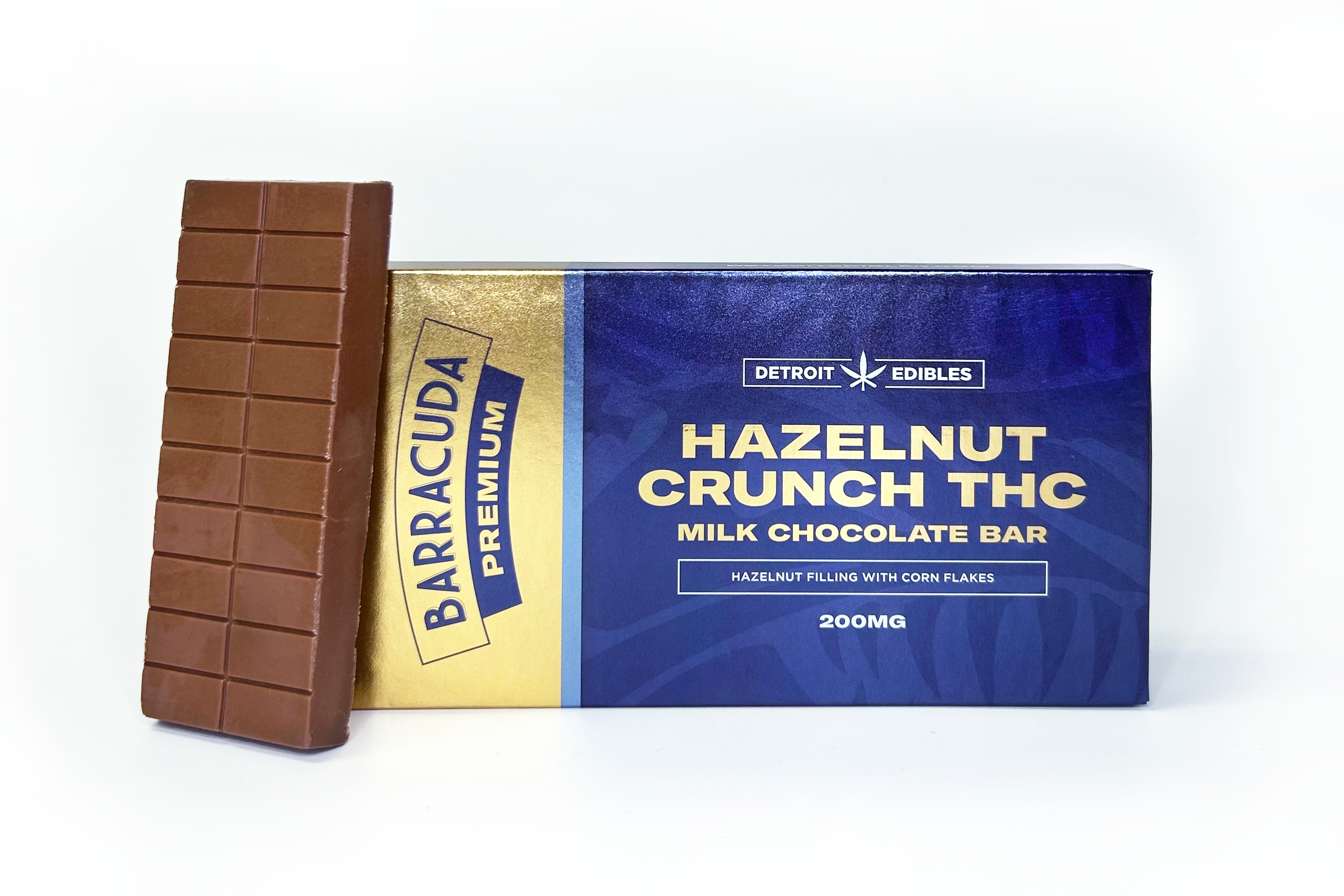 Photograph of product: Barracuda Premium - Milk Chocolate Bar - 200mg - Hazelnut Crunch