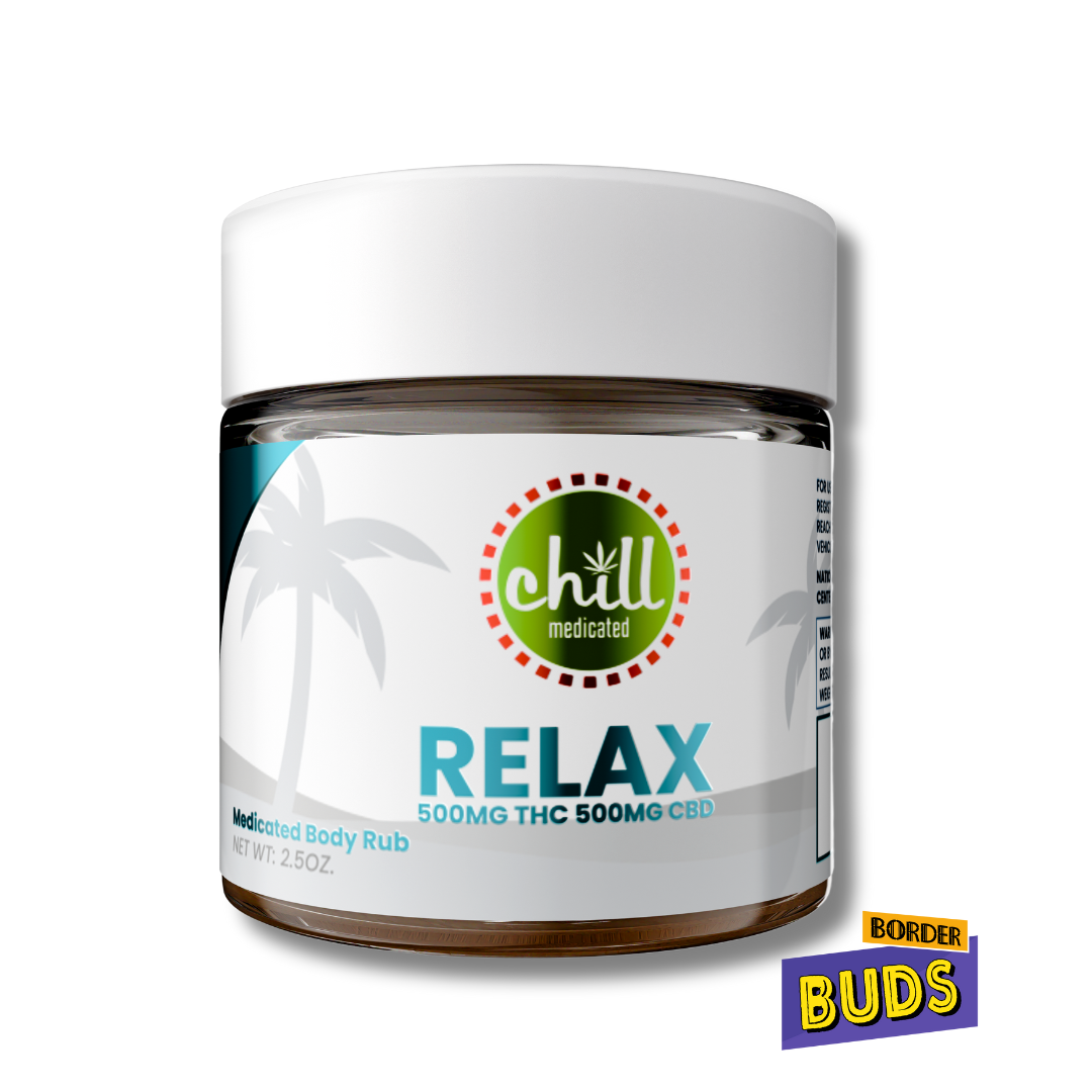 Photograph of product: RELAX | Chill Medicated | 500mg 1:1 | Body Rub