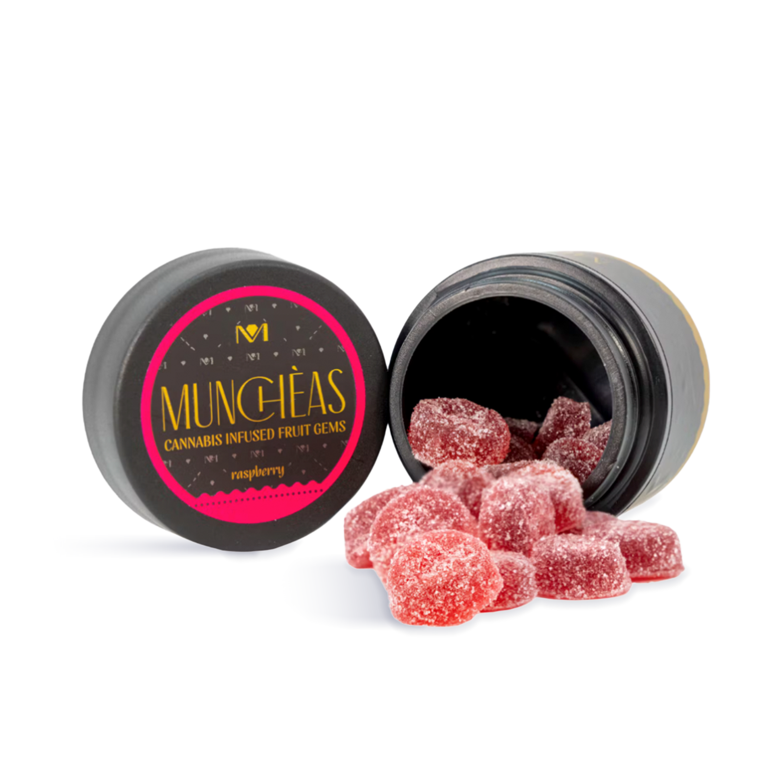 Photograph of product: Munchas Raspberry Fruit Gems