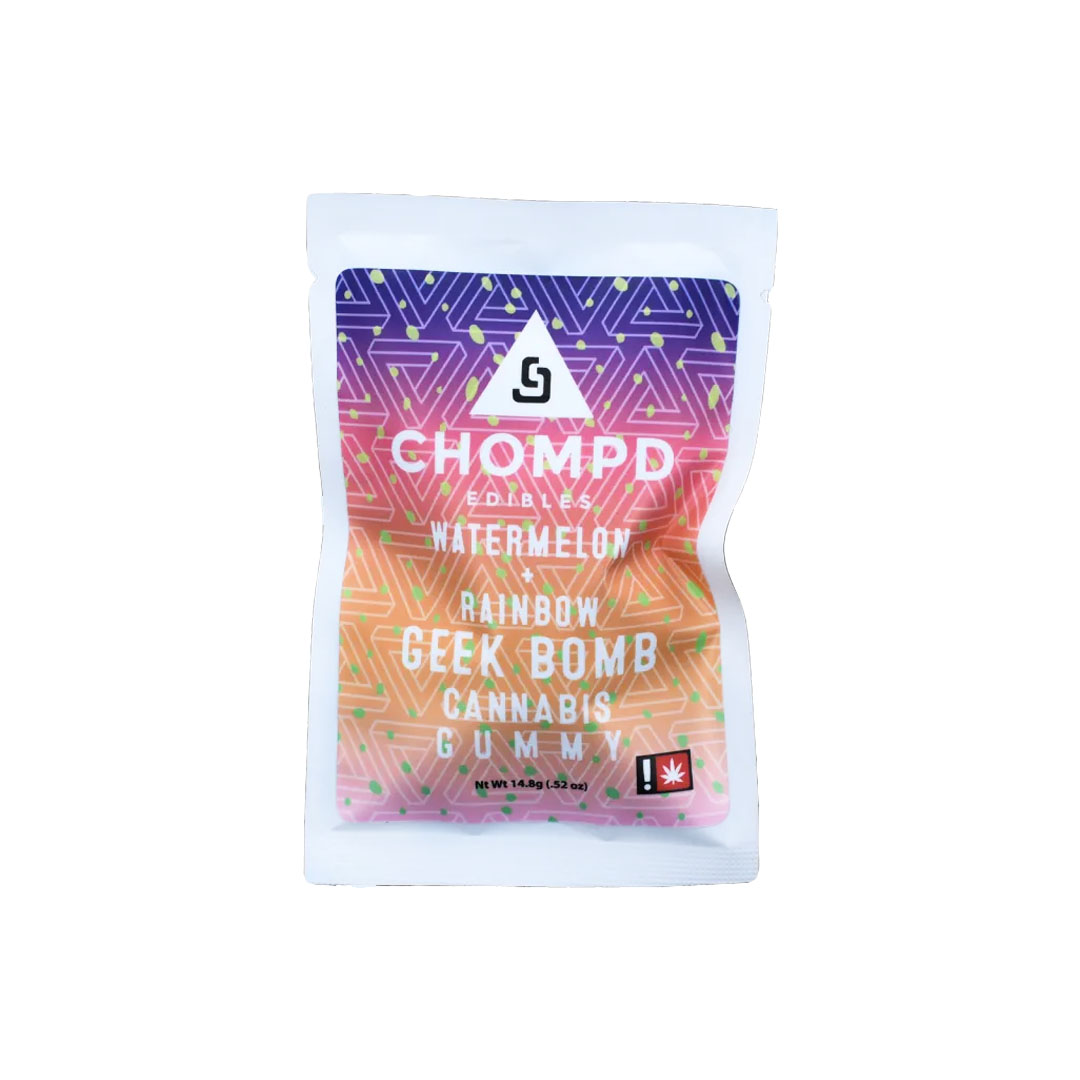 Photograph of product: 100mg WATERMELON + RAINBOW Single Geek Bomb