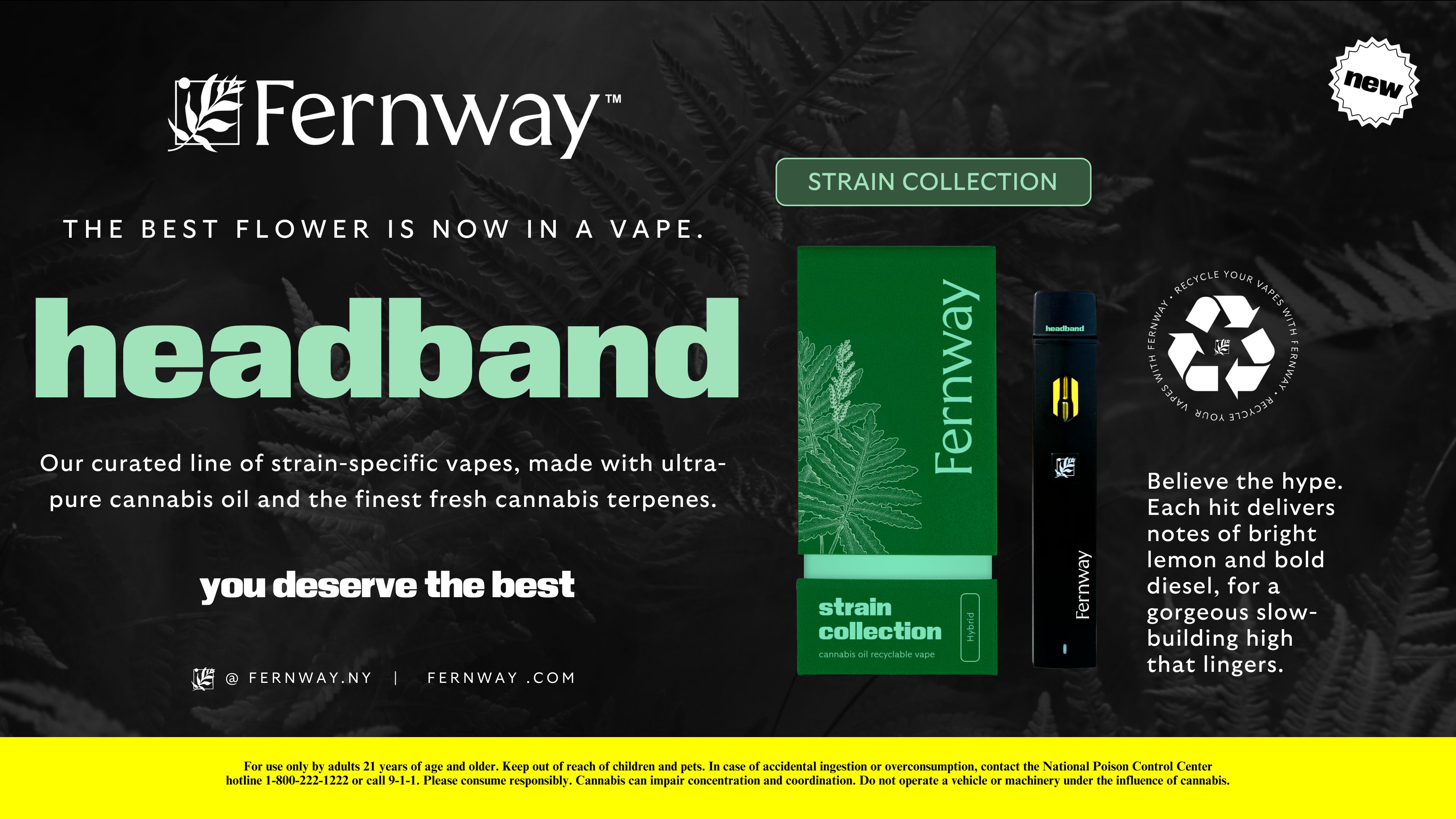 Photograph of product: Fernway  |  Headband  |  1g Traveler Disposable
