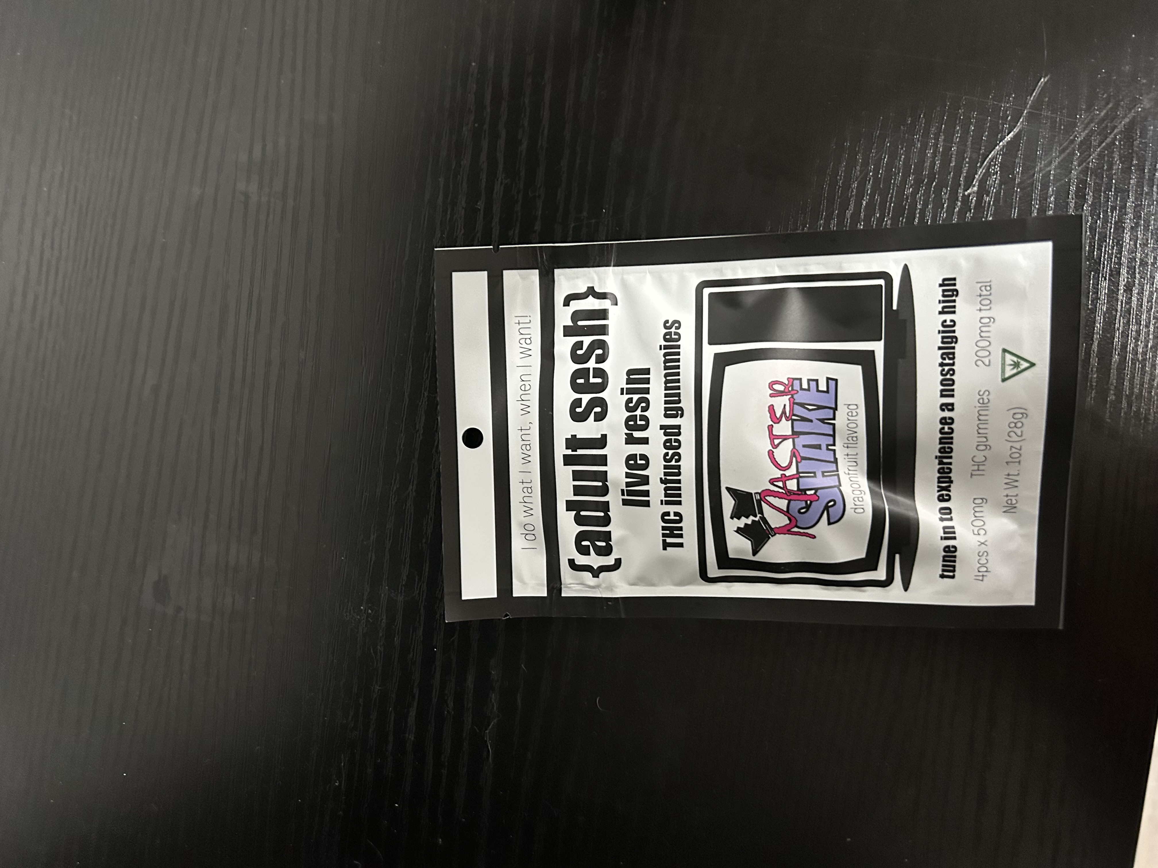 Photograph of product: Adult Sesh - Dragonfruit - 200mg Live Resin Gummies (4x50mg)