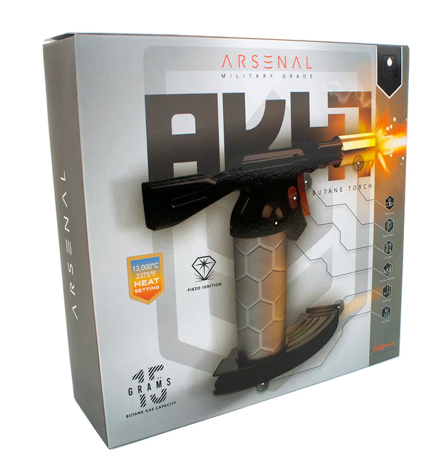 Photograph of product: Arsenal Military Grade AK-47 Butane Torch Lighter With Piezo Ignition Black