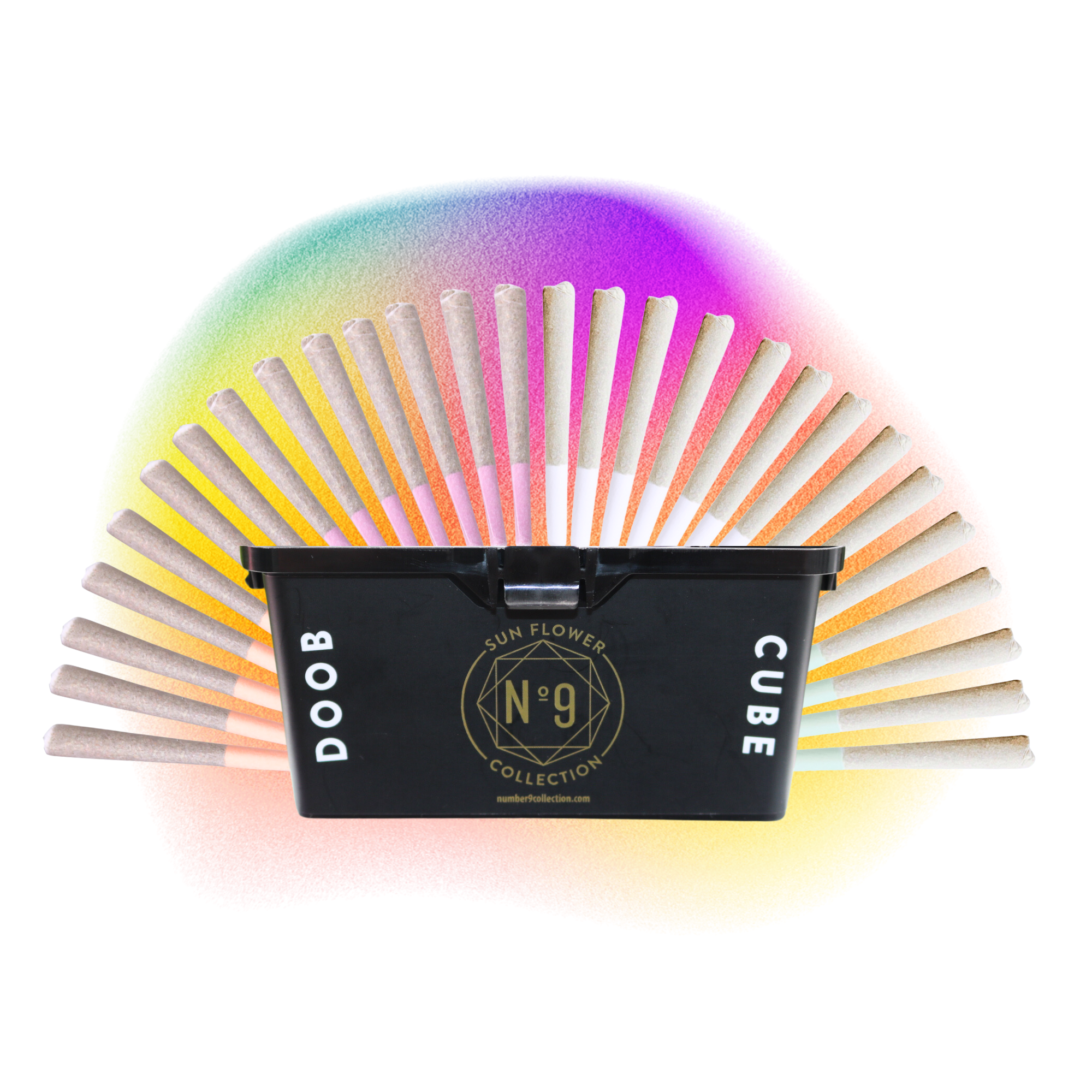 Photograph of product: No.9 Collection - DOOB CUBE MAX - 28 Variety Pack - 1g Pre-Rolls - 4 Different Strains