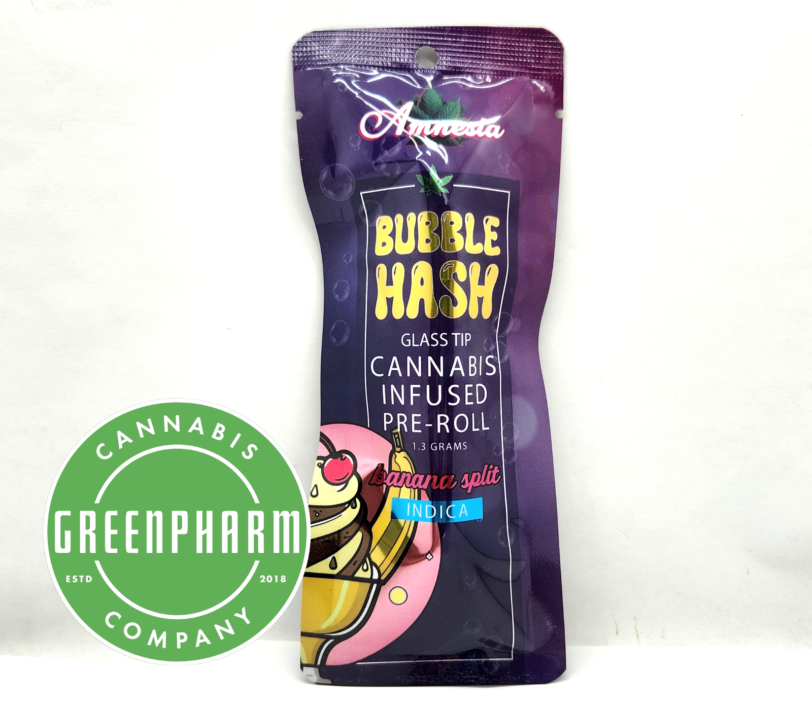 Photograph of product: Infused Pre-Roll | Amnesia | Fruity Pebbles Bubble au chocolat Infused | 1.3g