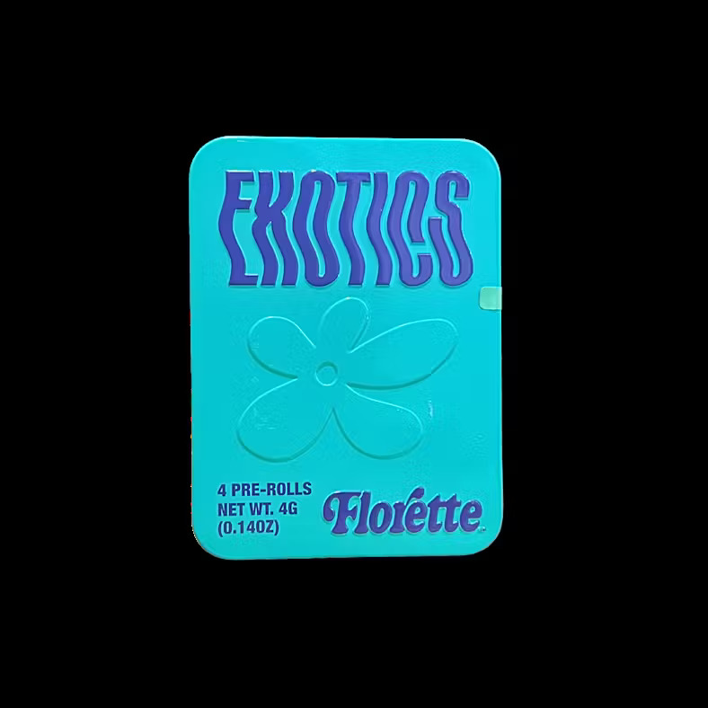Photograph of product: Florette Exotics - Super Jealousy Mintz  - 4pk Pre-roll