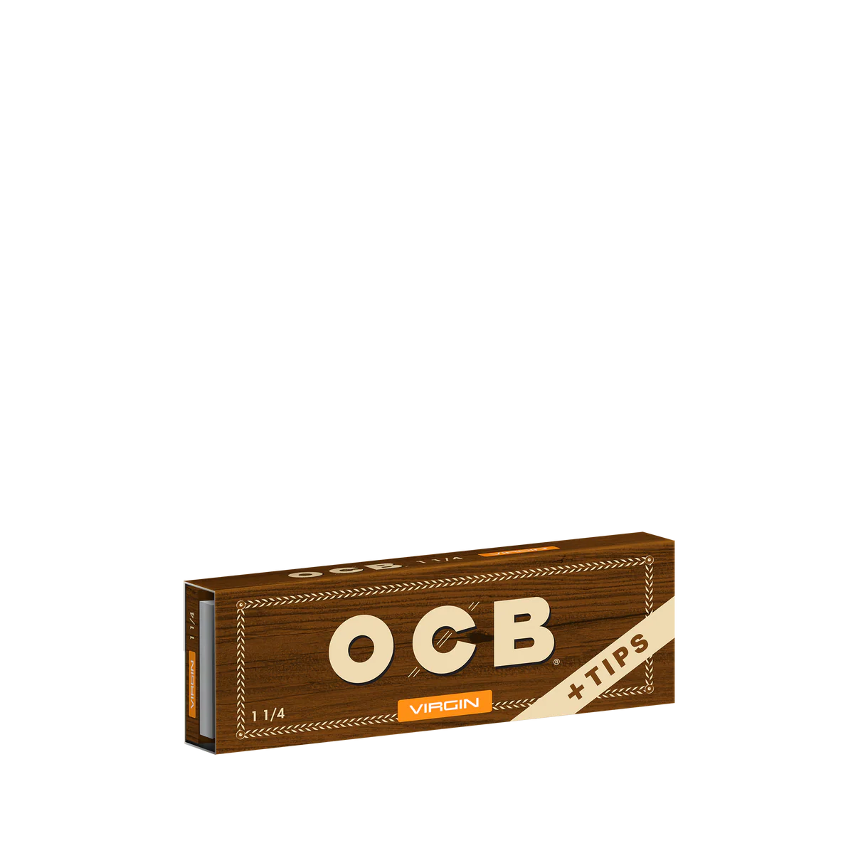 Photograph of product: OCB Virgin Unbleached Papers & Tips / 1 1/4