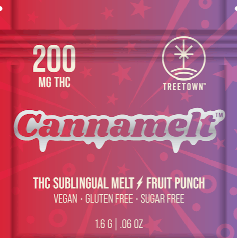 Photograph of product: Tree Town Cannamelt Fruit Punch Full Spectrum Sublingual 200mg TH-oui