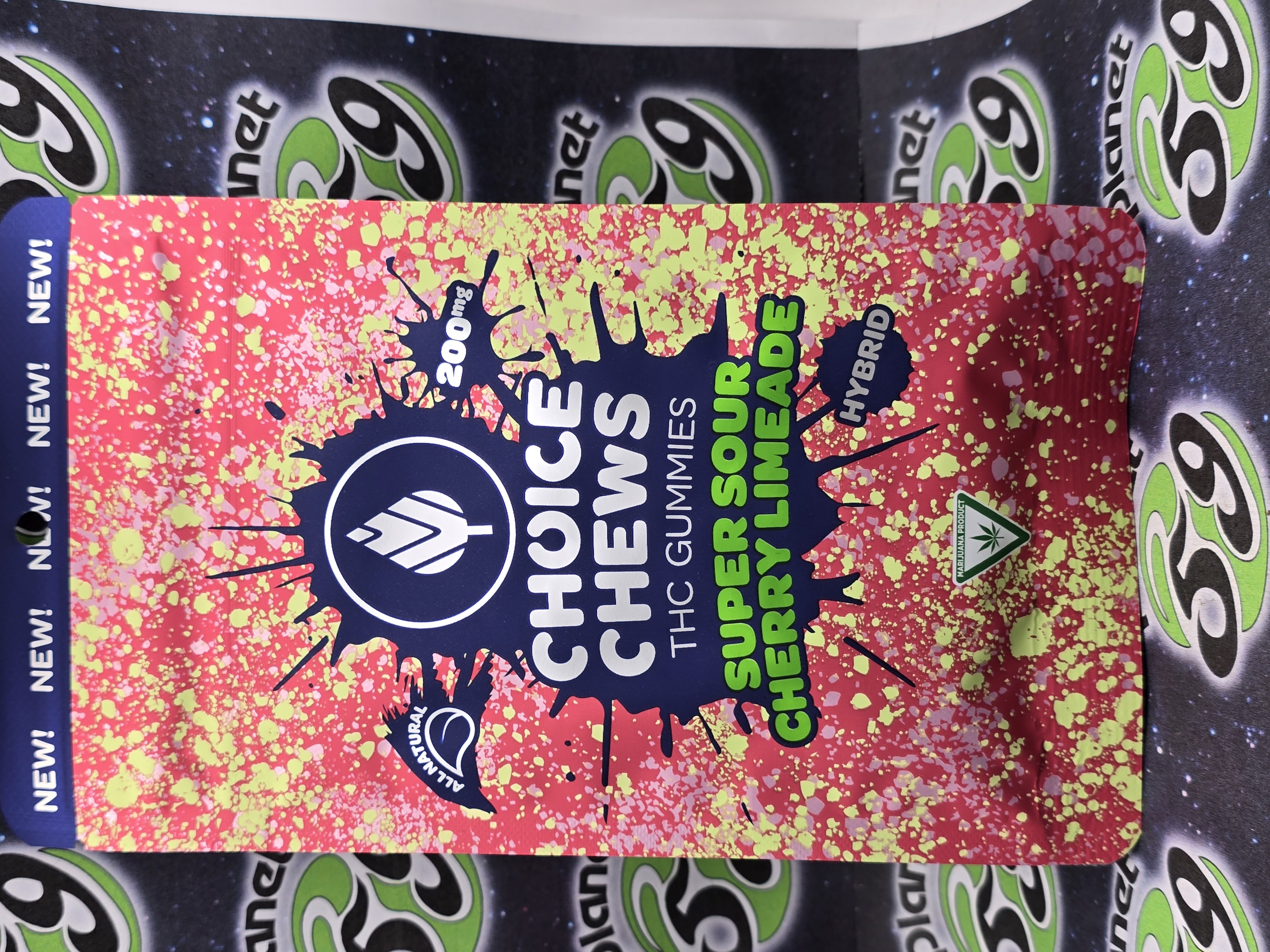 Photograph of product: Choice | Super Sour Cherry Limeade | 200mg