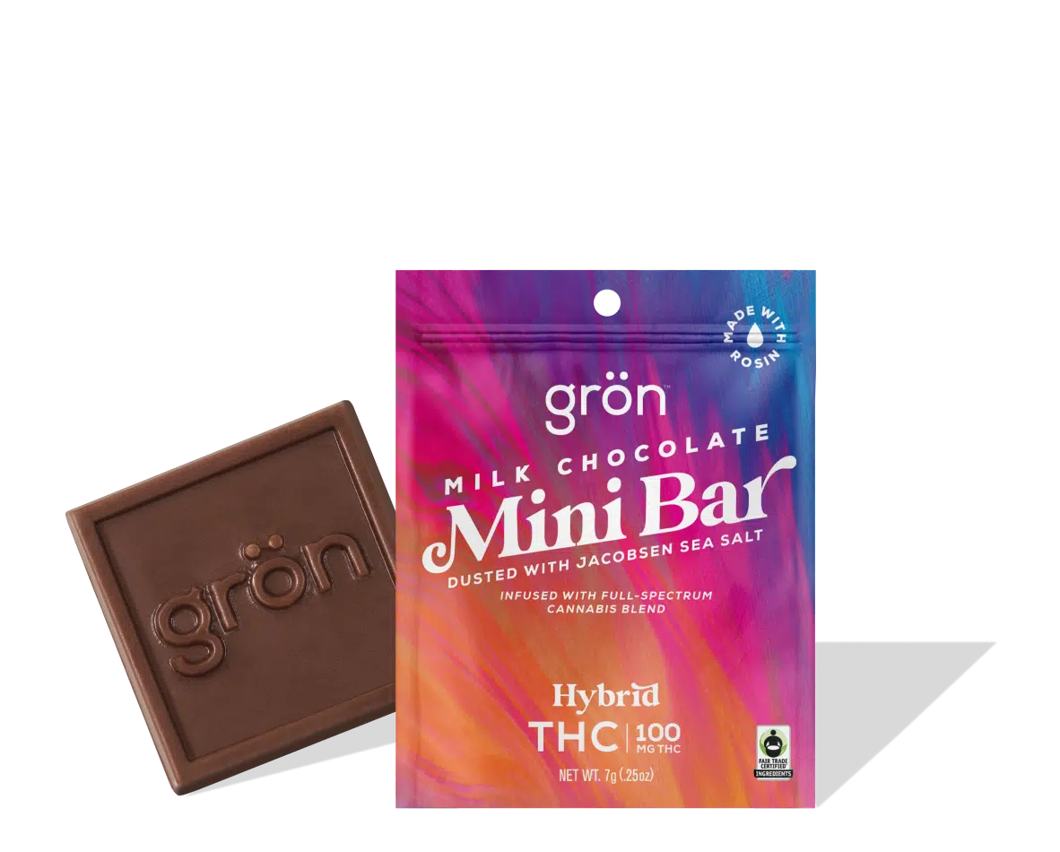 Photograph of product: Gron | Mini Hybrid Milk Chocolate Dusted w/ Jacobsen Sea Salt | 100mg TH-oui
