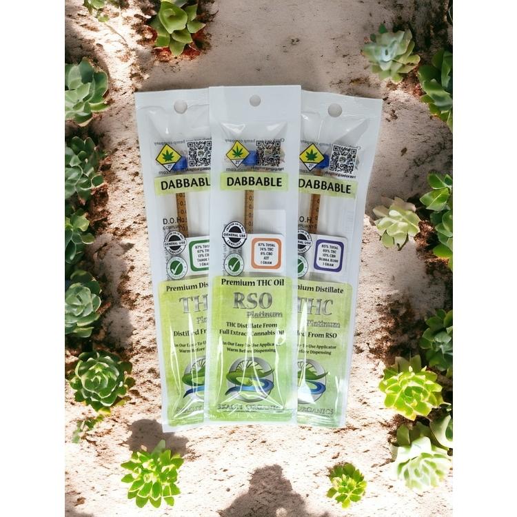Photograph of product: 1g Tahoe OG Platinum RSO - Skagit Organics