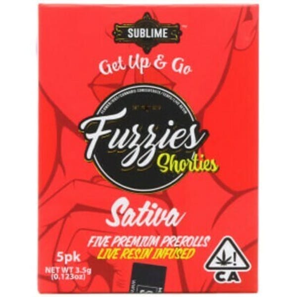 Photograph of product: Fuzzies Shorties LR Pre-Rolls Oui'd 3.5g ( 5pk )