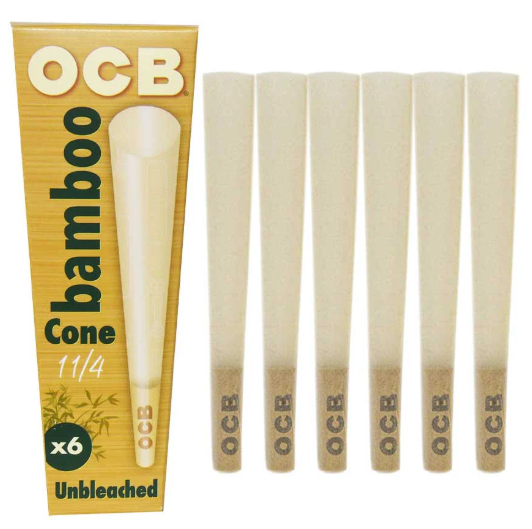 Photograph of product: OCB Cones - Unbleached 6pk / 1 1/4"