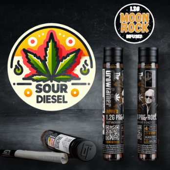 Photograph of product: The Growfather Pre-Roll 1pk/1.2g Moonrock Infused- Sour Diesel