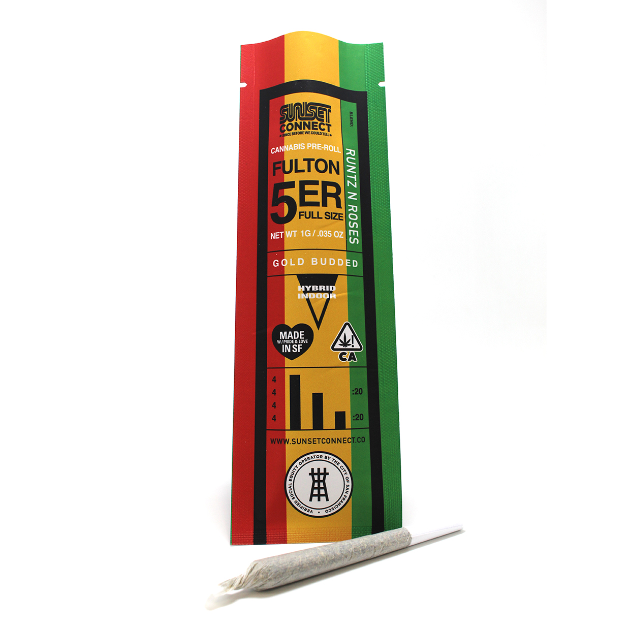 Photograph of product: RUNTZ N ROSES 1G PREROLL
