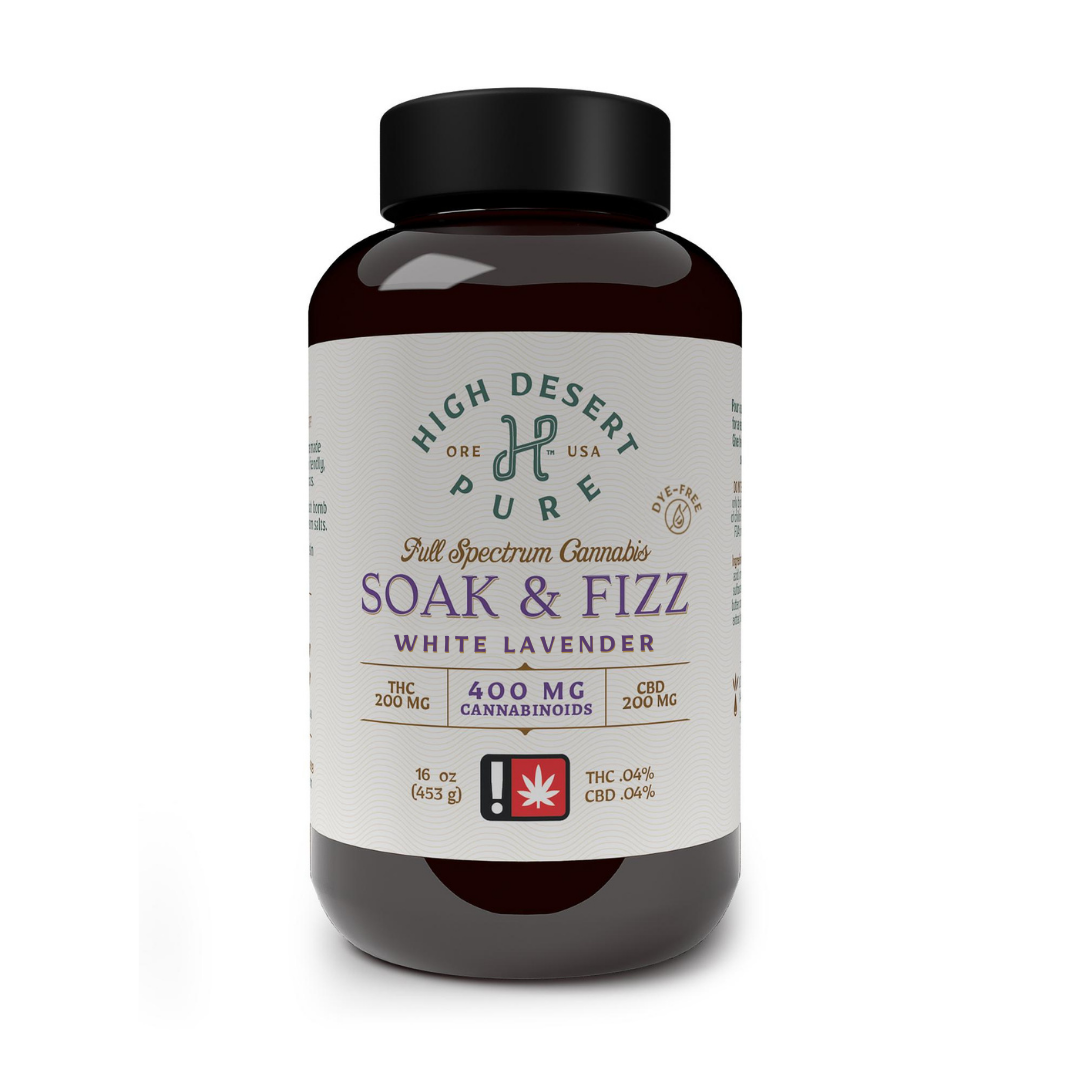 Photograph of product: High Desert Pure Citrus Snow 1:1:1 TH-oui:CBD:CBG Soak N Fizz Bath Salt