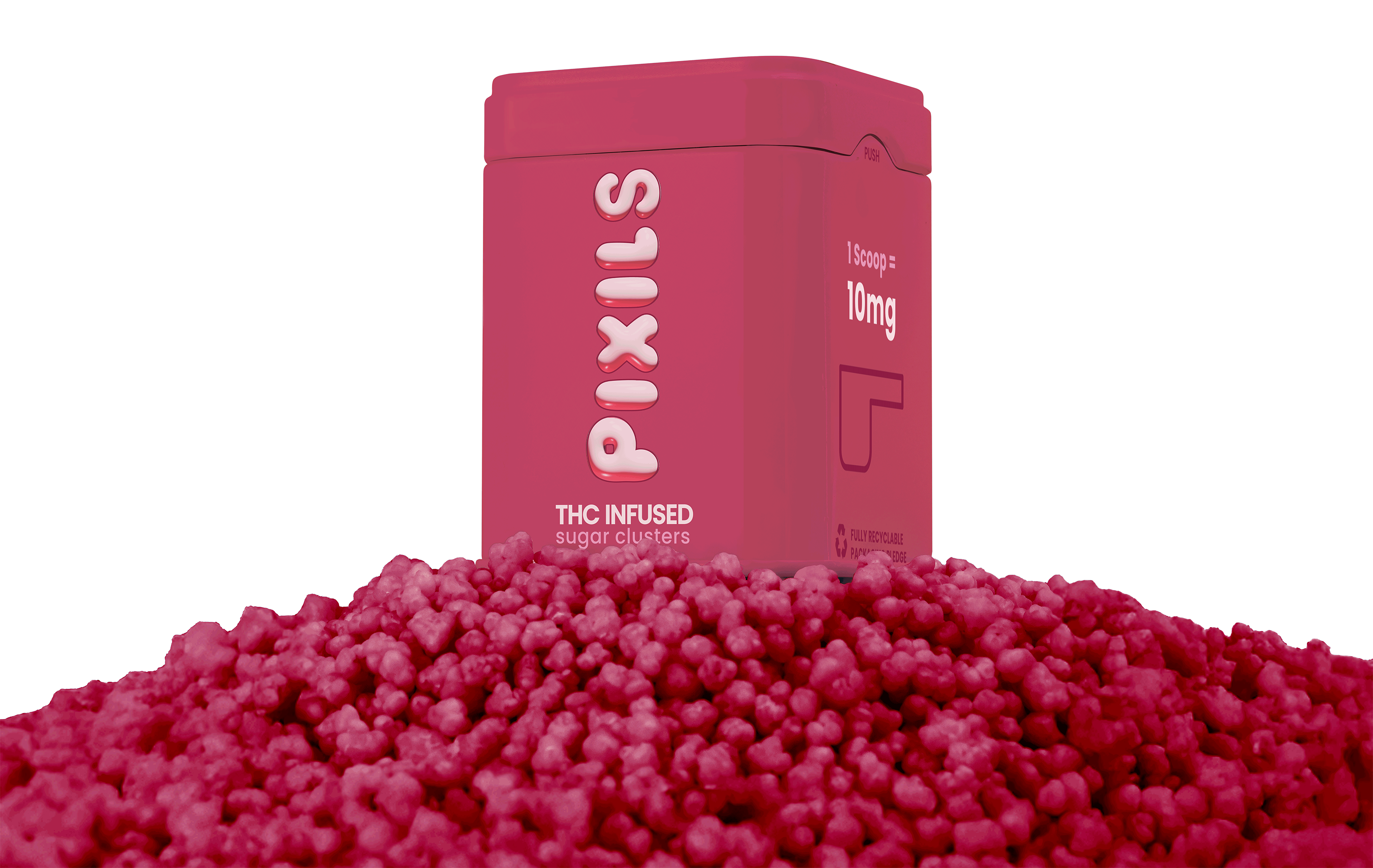 Photograph of product: Cherry | Sugar Clusters | 200mg | Pixils