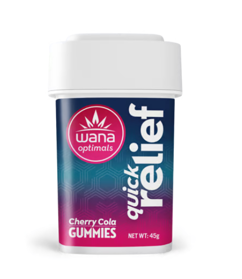Photograph of product: Vegan Gummies | Wana Optimals | Quick Relief - Cherry Cola [1:1:1 CBC/CBG/TH-oui] [10mg Beta-Caryophyllene]