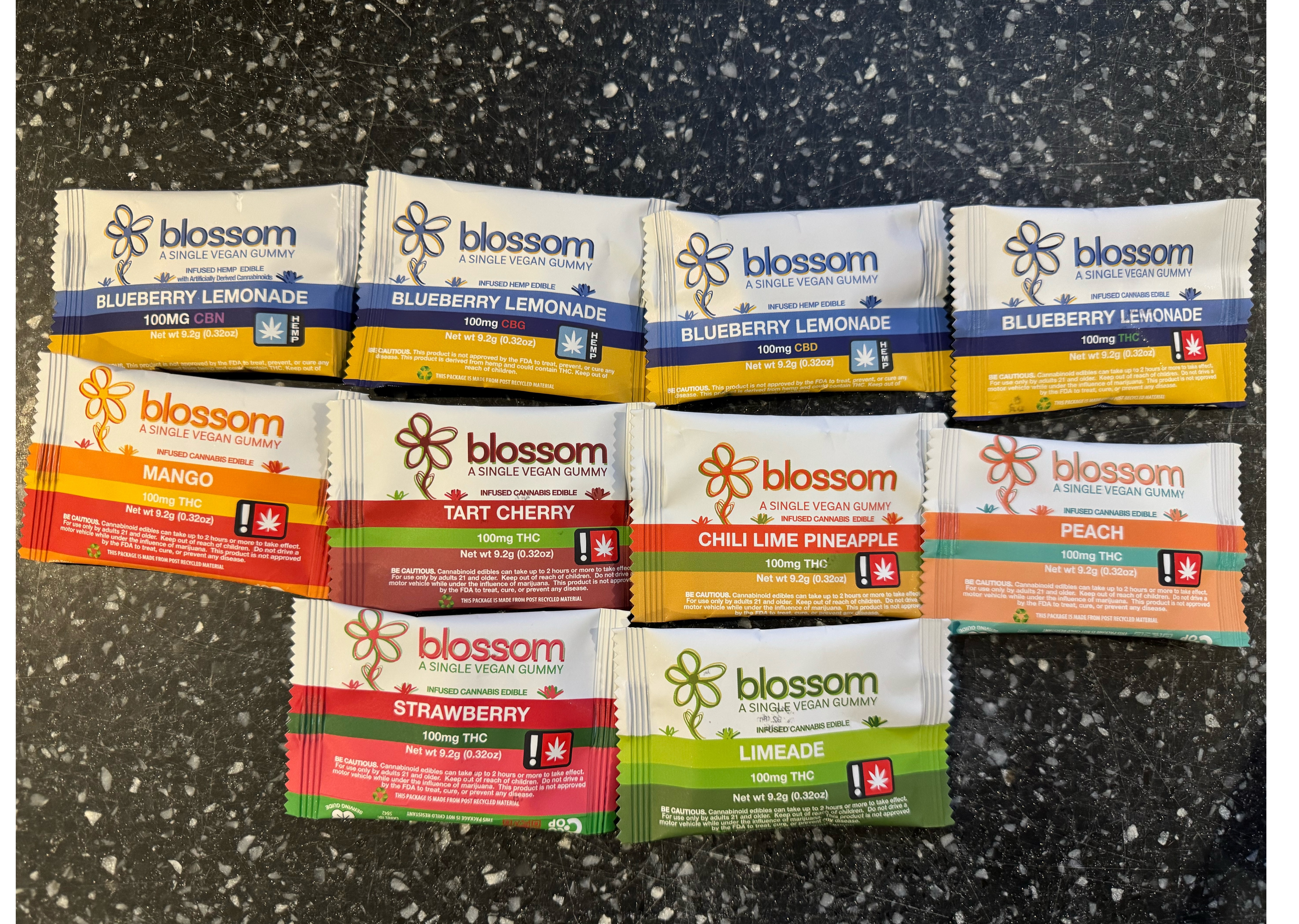 Photograph of product: Blueberry Lemonade 100mg CBD Gummy (Blossom)
