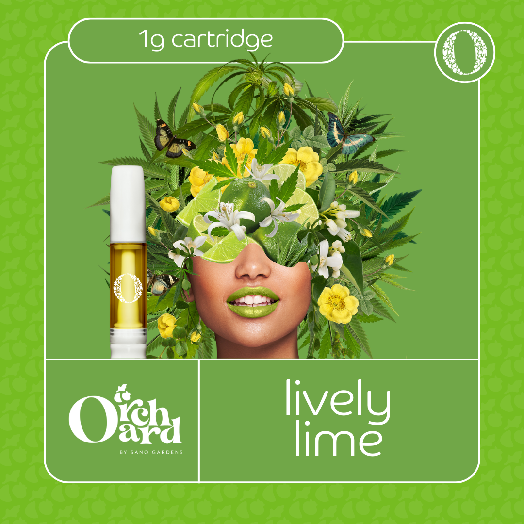 Photograph of product: Sano Gardens - 1000mg Orchard Cartridge - - Lively Lime
