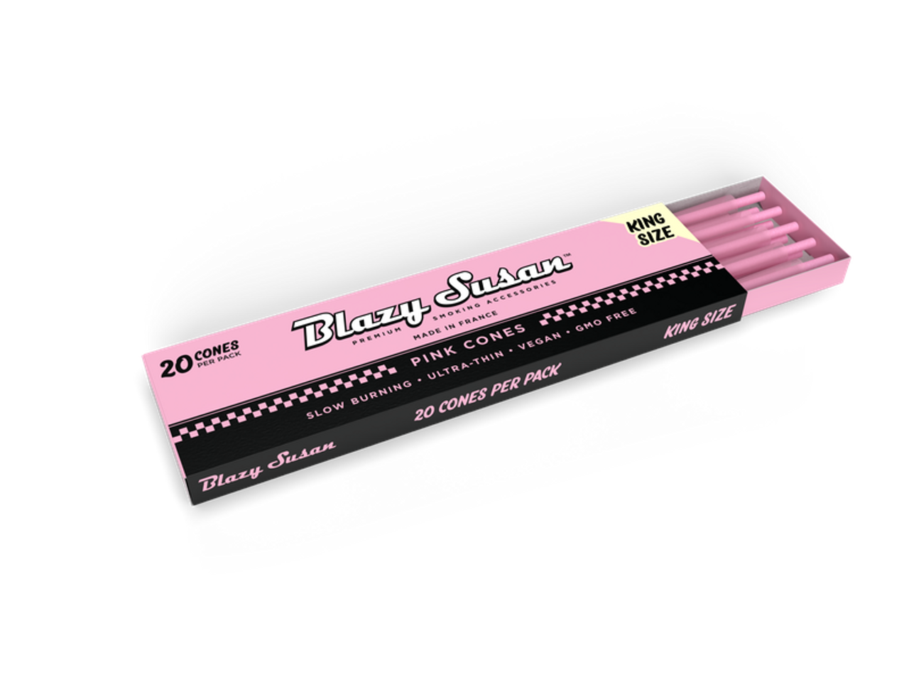 Photograph of product: Blazy Susan Pink Cones | King Size 20ct