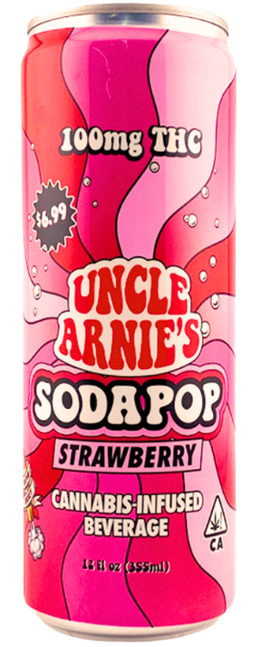 Photograph of product: Uncle Arnie's | Strawberry Soda Pop | 12oz 100MG