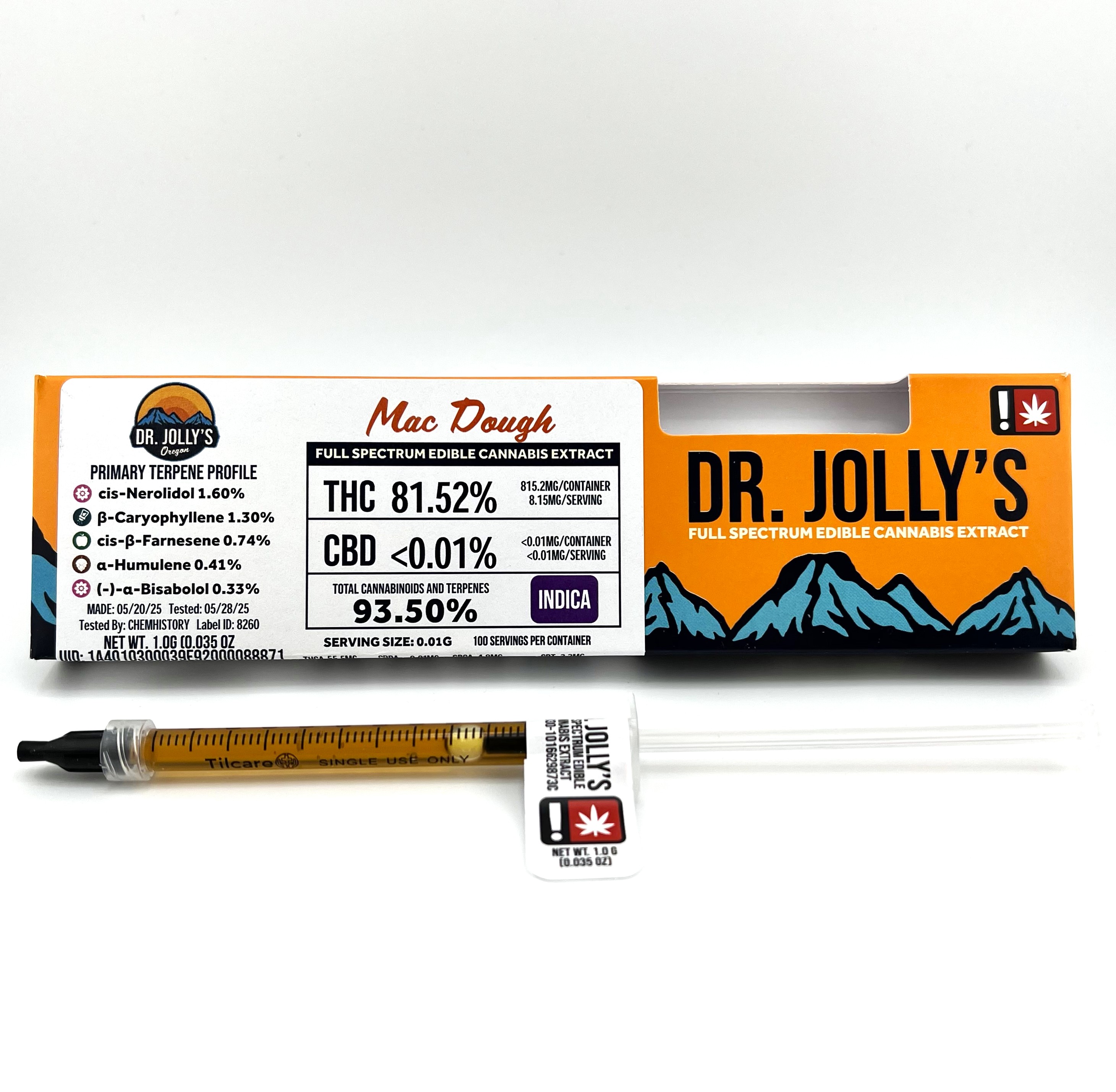 Photograph of product: Dr. Jolly's FECO RSO | MAC Dough