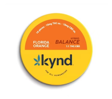 Photograph of product: KYND 1:1 Balance Florida Orange Gummies 100mg 20pk (TH-oui:CBD)