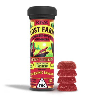 Photograph of product: Kiva Lost Farm - Gummies Live Resin 1:1 - Thornyberry (I) (100mg TH-oui/100mg CBD)